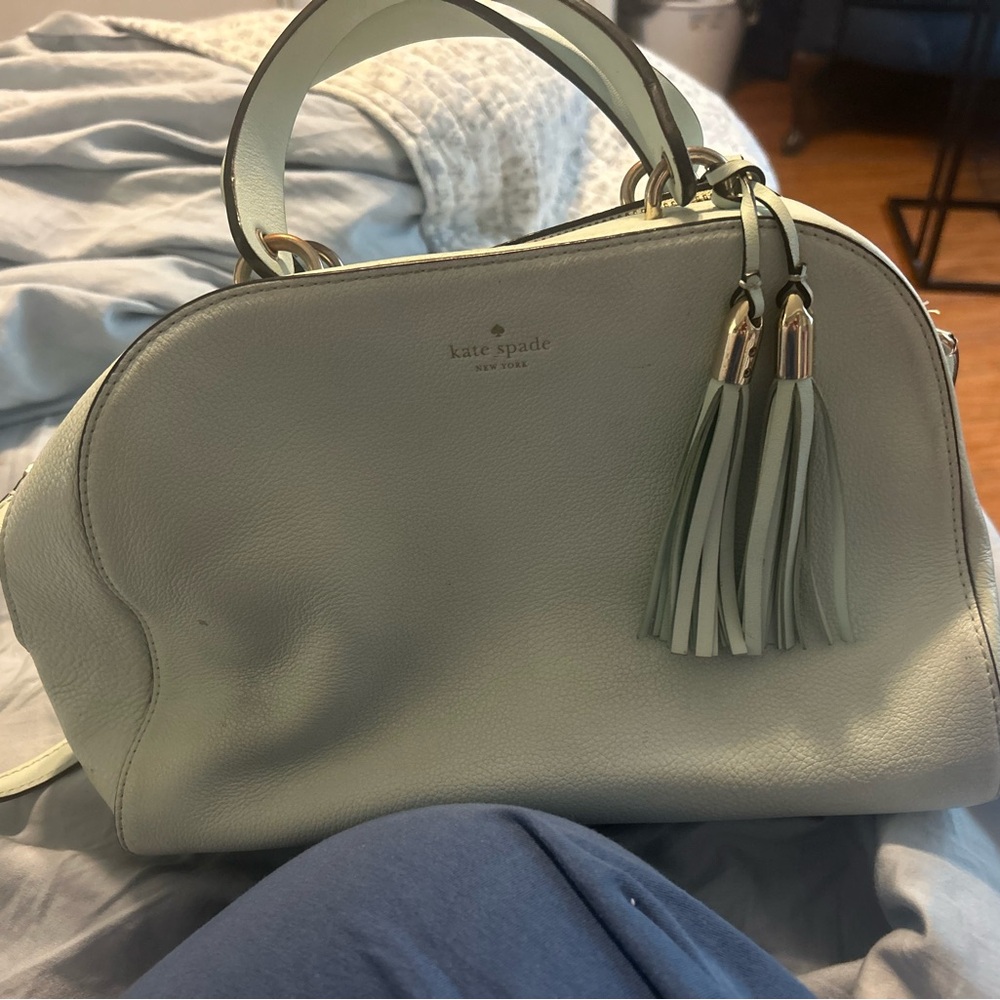 Kate Spade Light Green Satchel with Tassels - Picture 3 of 8